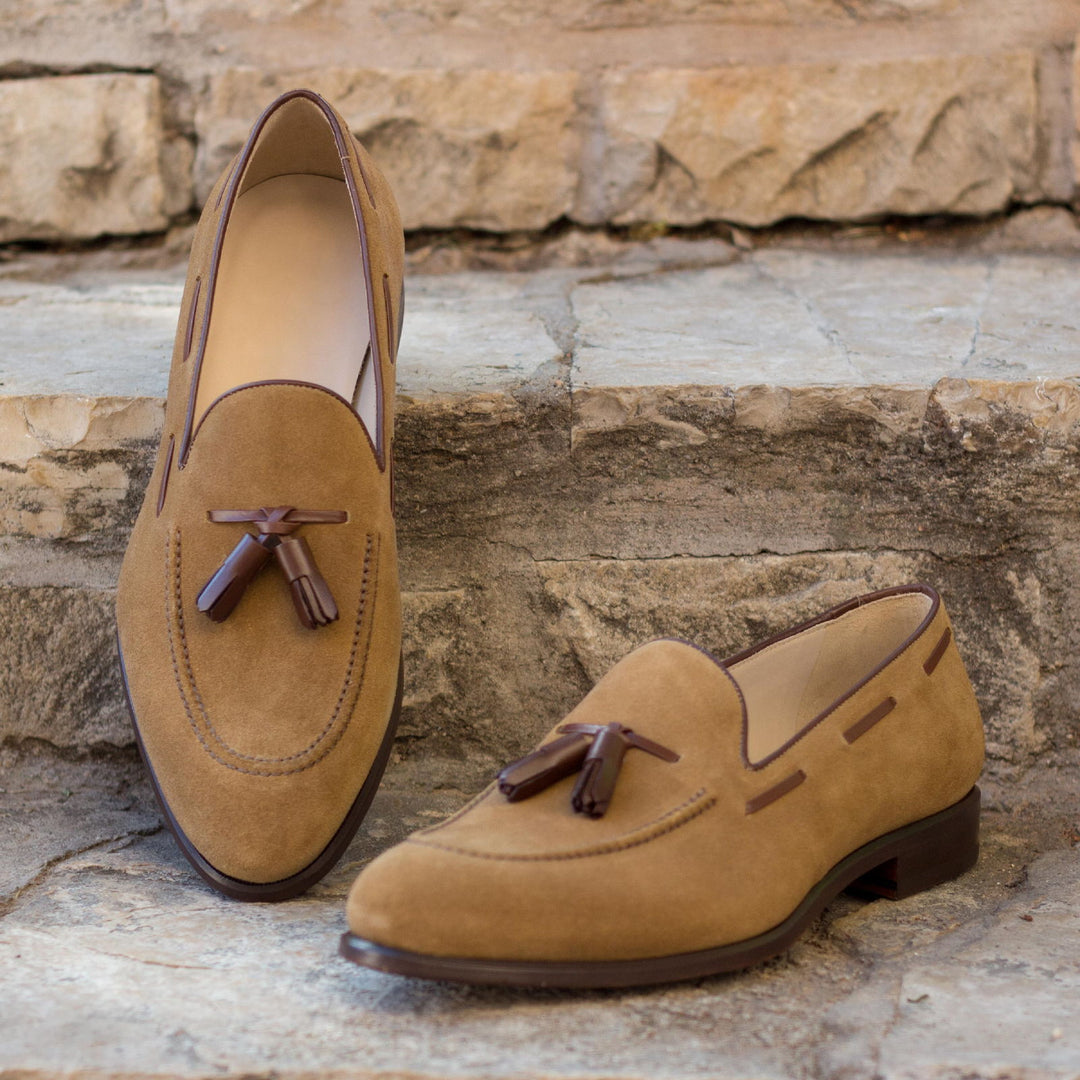 Men's Loafer Leather Shoes Wide Plus Size Brown 2097 1 MERRIMIUM