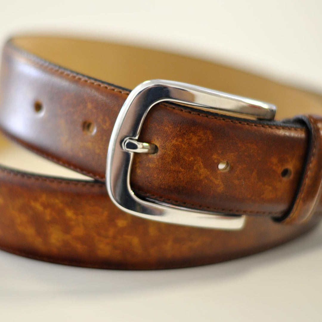 Men's Hamptons Belt Patina Brown 2266 1 MERRIMIUM