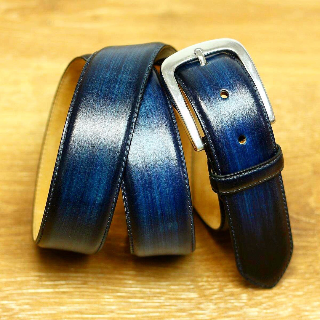 Men's Hamptons Belt Patina Blue 2268 1 MERRIMIUM