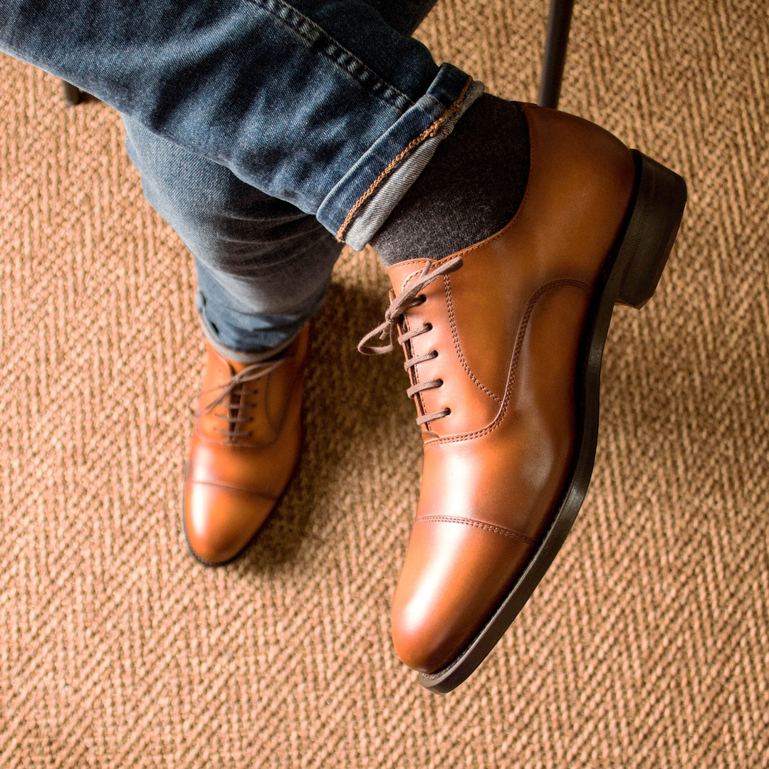 Men's Oxford Leather Shoes Goodyear Welt Wide Plus Size 5317 5 MERRIMIUM