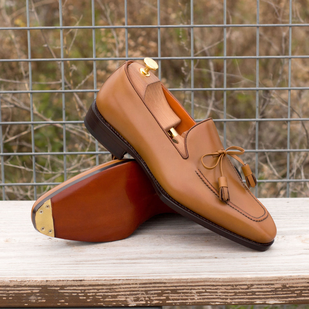 Men's Loafer Leather Shoes Goodyear Welt Wide Plus Size Brown 3936 1 MERRIMIUM