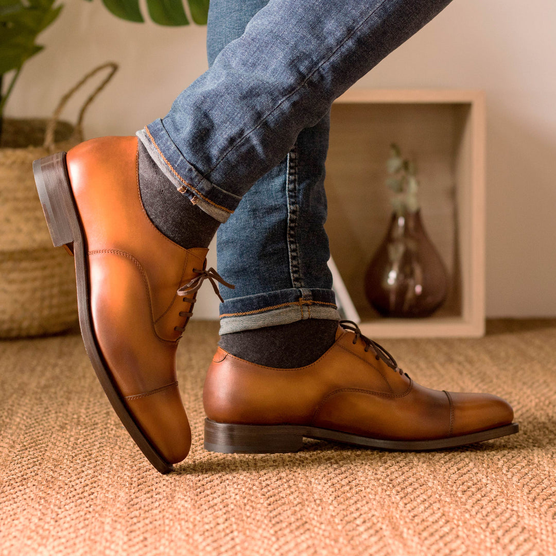 Men's Oxford Leather Shoes Goodyear Welt Wide Plus Size 5317 1 MERRIMIUM