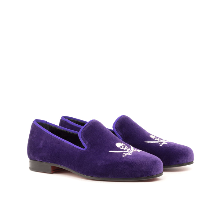 Men's Wellington Leather Slippers Wide Plus Size Violet 4713 4 MERRIMIUM