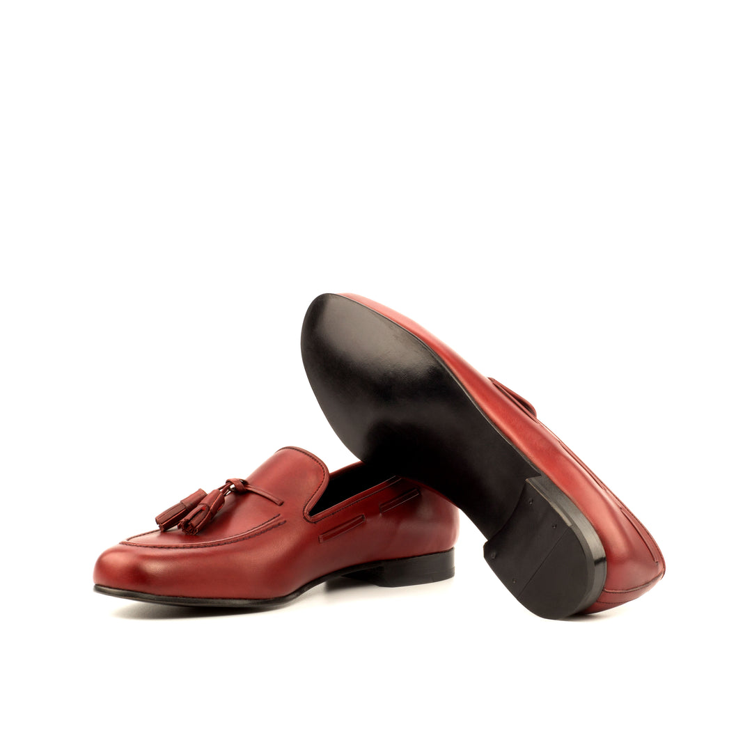 Men's Wellington Leather Slippers Wide Plus Size Red 3652 2 MERRIMIUM