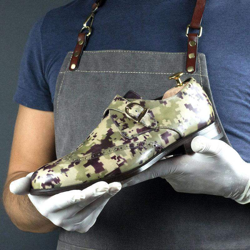 Ambush Camo Patina Single Monk Goodyear Welt Shoes Limited Edition-Wholesale - MERRIMIUM