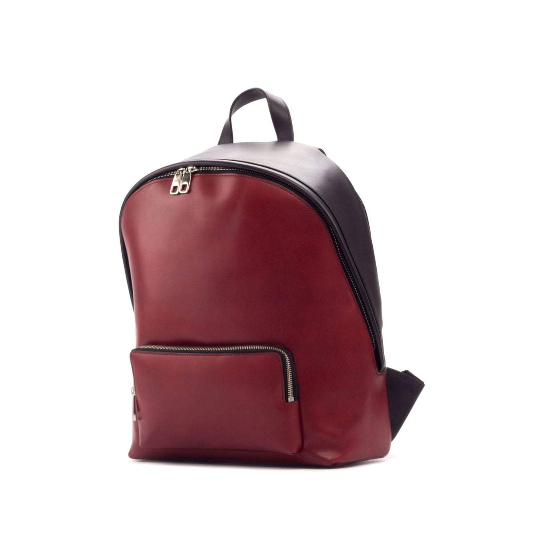 Backpack Bag Leather Black Red 3067 4- MERRIMIUM