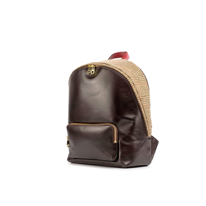 Backpack Bag Leather Brown Dark Brown 4469 3- MERRIMIUM
