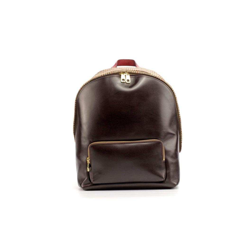 Backpack Bag Leather Brown Dark Brown 4469 2- MERRIMIUM