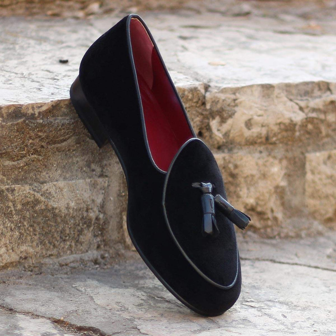 Belgian Slipper-Velvet, Calf Leather, Black 1-MERRIMIUM--GID-1384-1828-wholesale