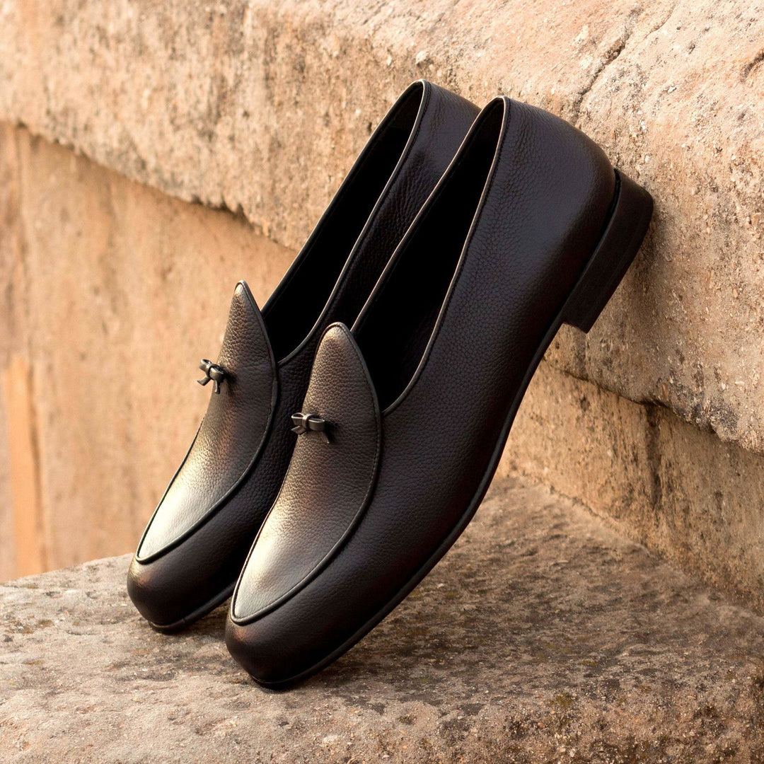 Belgian Slipper-Painted Full Grain, Painted Calf, Black 1-MERRIMIUM-WS