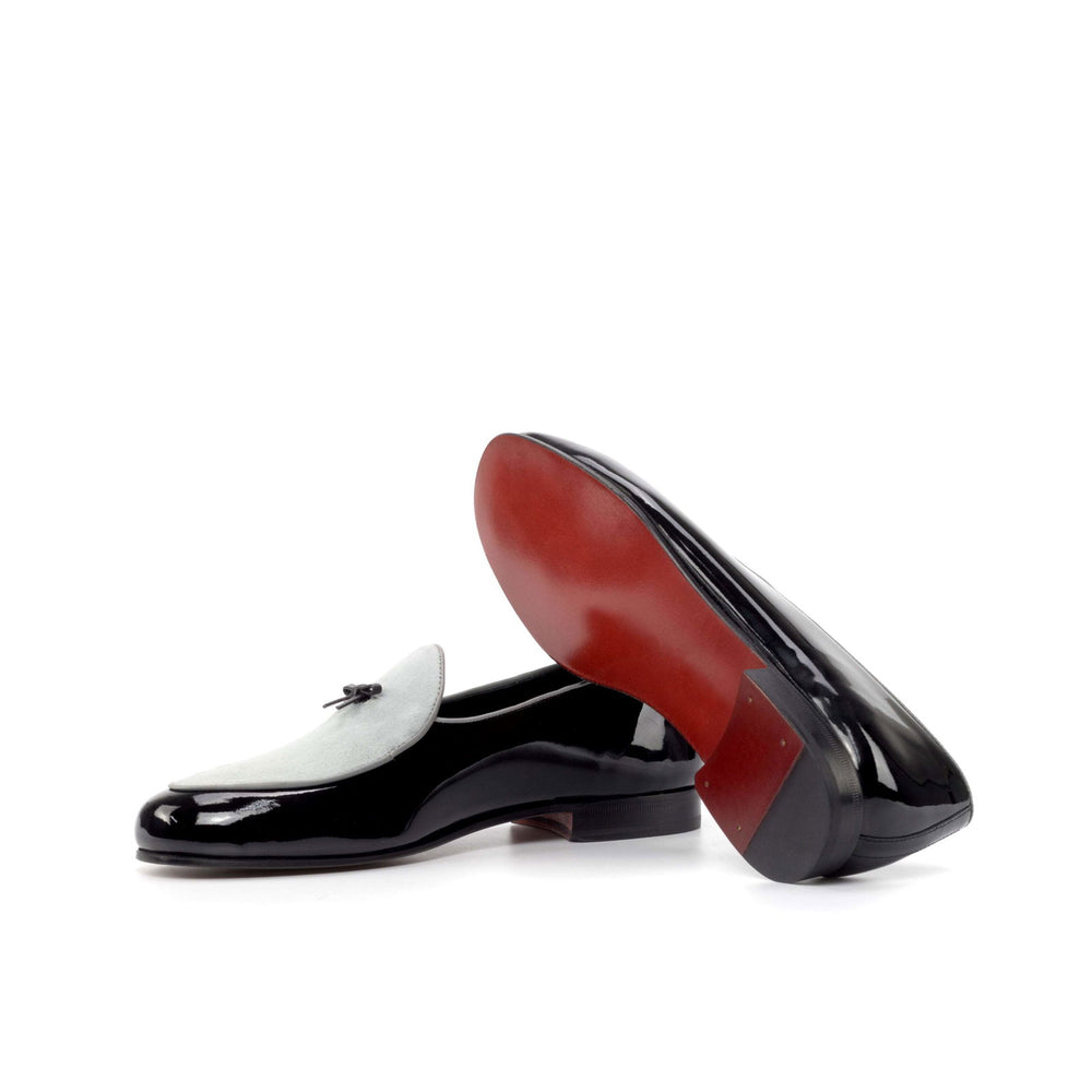 Belgian Slipper-Patent, Painted Calf, Suede, Black, Grey 2-MERRIMIUM-WS