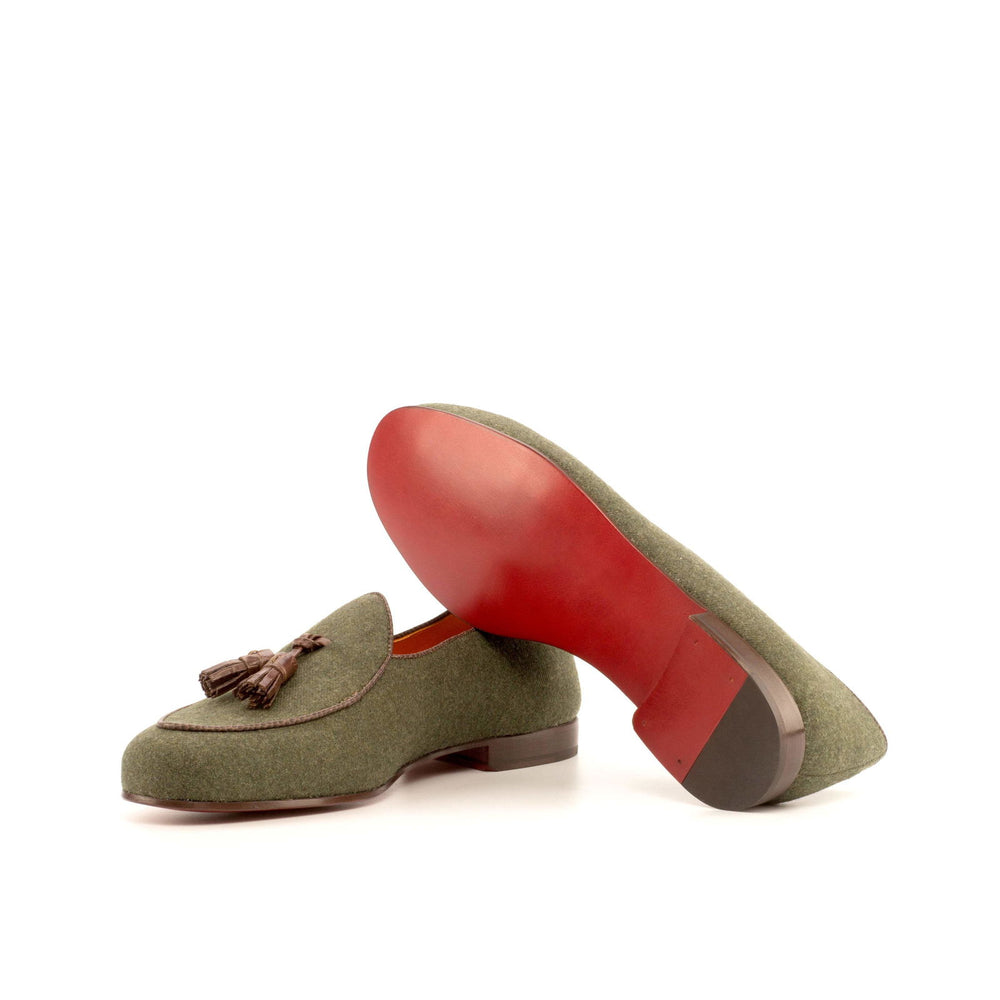 Belgian Slipper-Pebble Grain, Flannel, Painted Croco, Dark Brown, Green, Brown 2-MERRIMIUM-WS