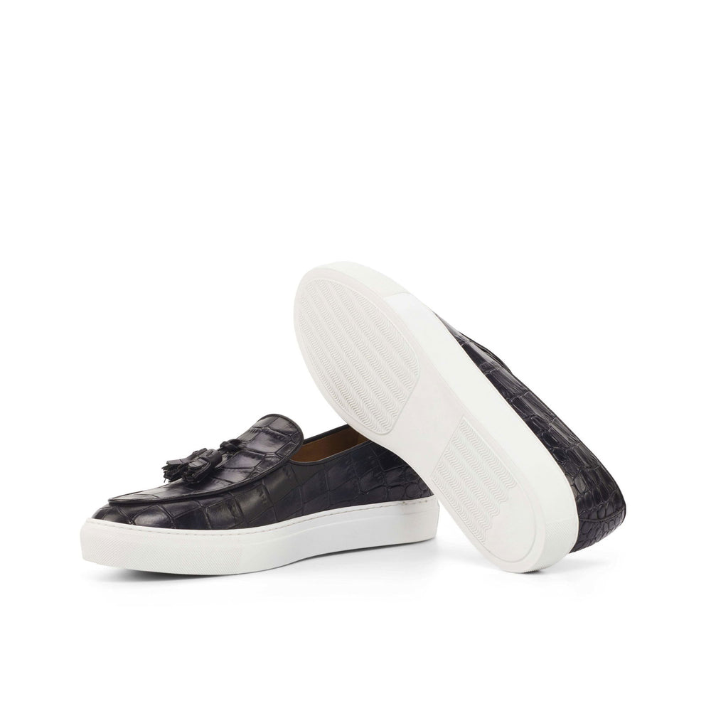 Belgian Sneaker-Painted Croco, Black 2-MERRIMIUM-WS