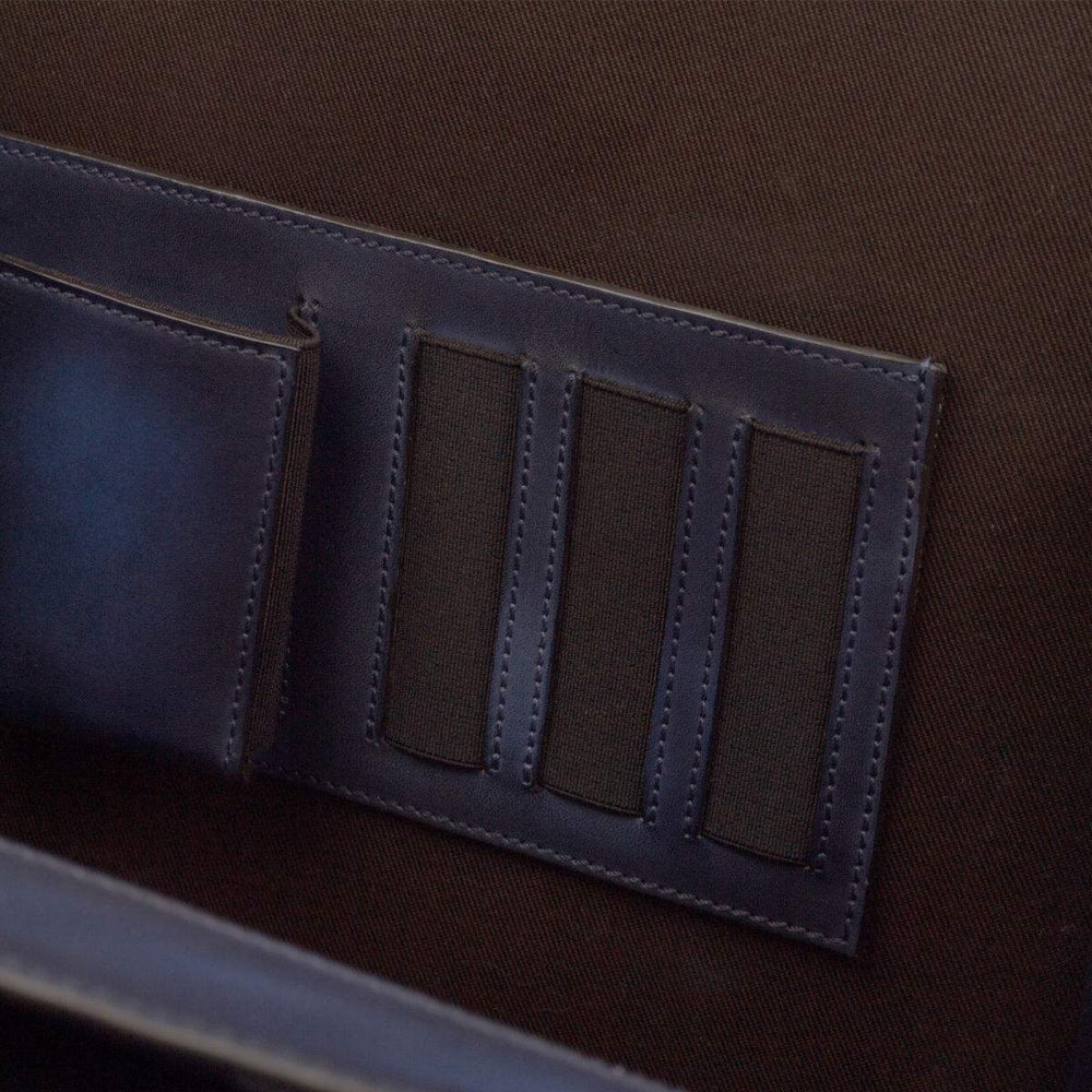 Briefcase Leather Blue 2874 2- MERRIMIUM