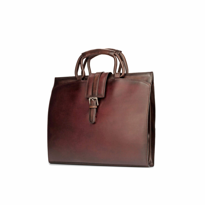Briefcase Leather Burgundy Dark Brown 3782 3- MERRIMIUM