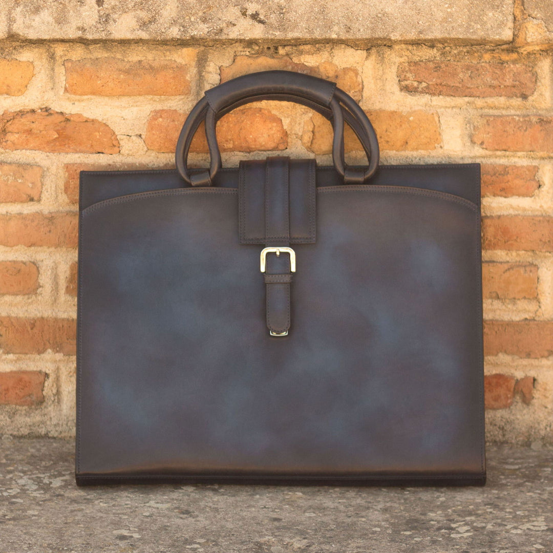 Briefcase Leather Blue 2874 1 MERRIMIUM