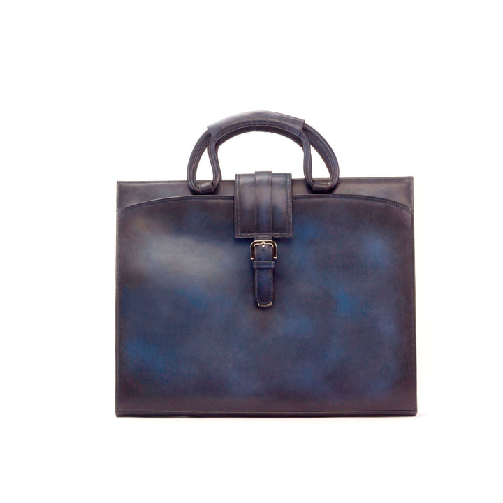 Briefcase Leather Blue 2874 3 MERRIMIUM