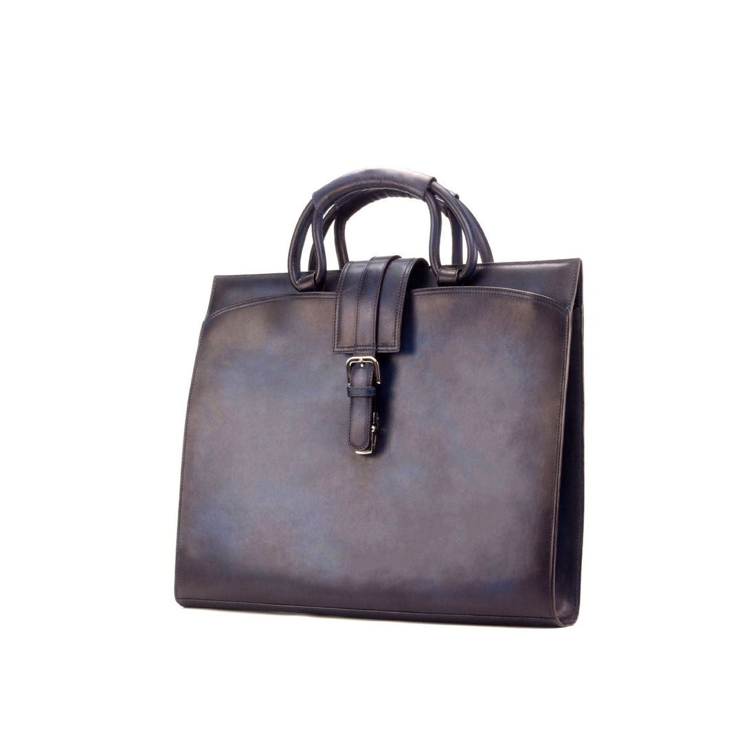 Briefcase Leather Blue 2874 4 MERRIMIUM