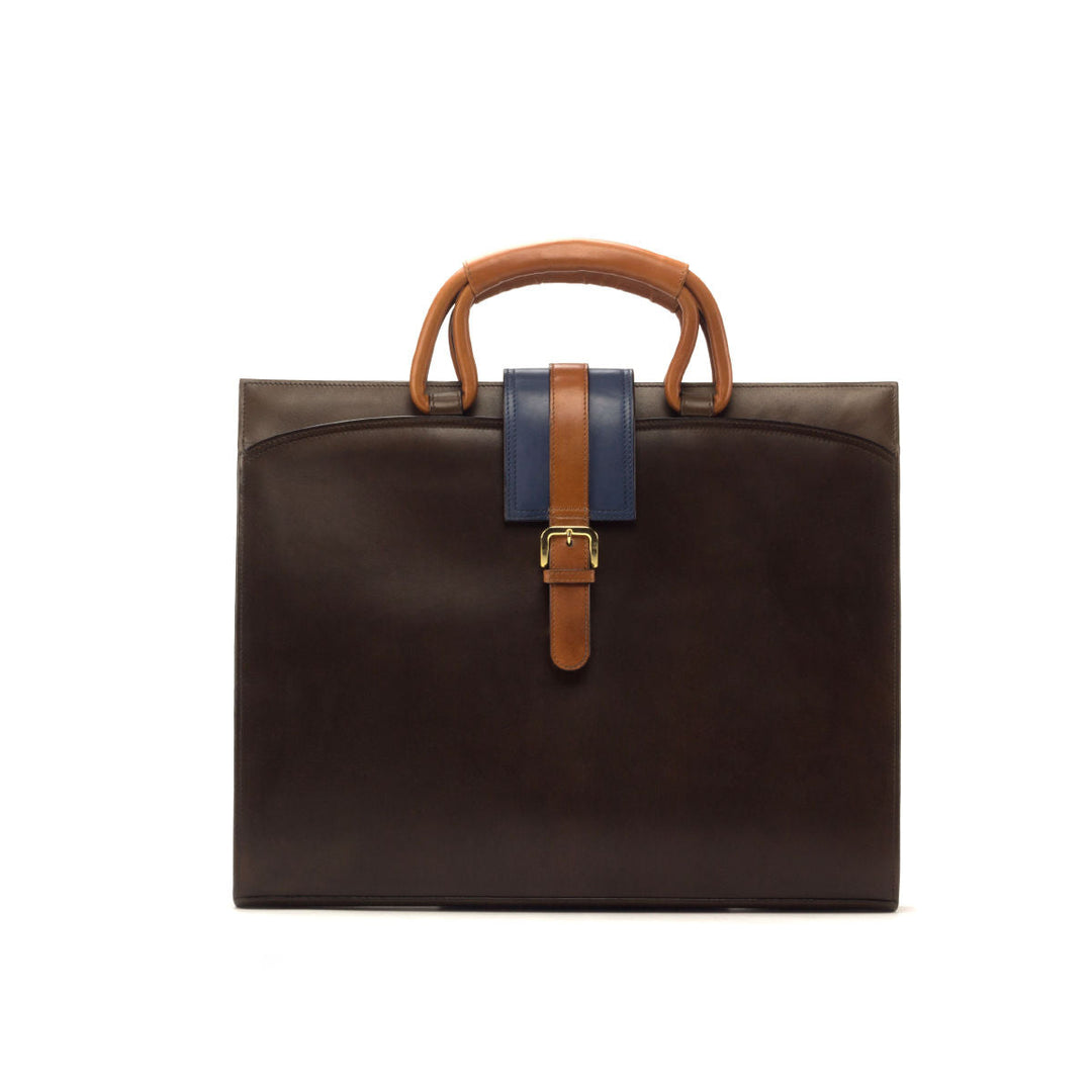 Briefcase Leather Brown Dark Brown 2876 - MERRIMIUM