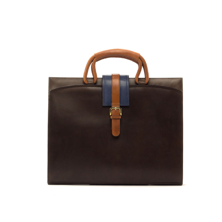 Briefcase Leather Brown Dark Brown 2876 - MERRIMIUM