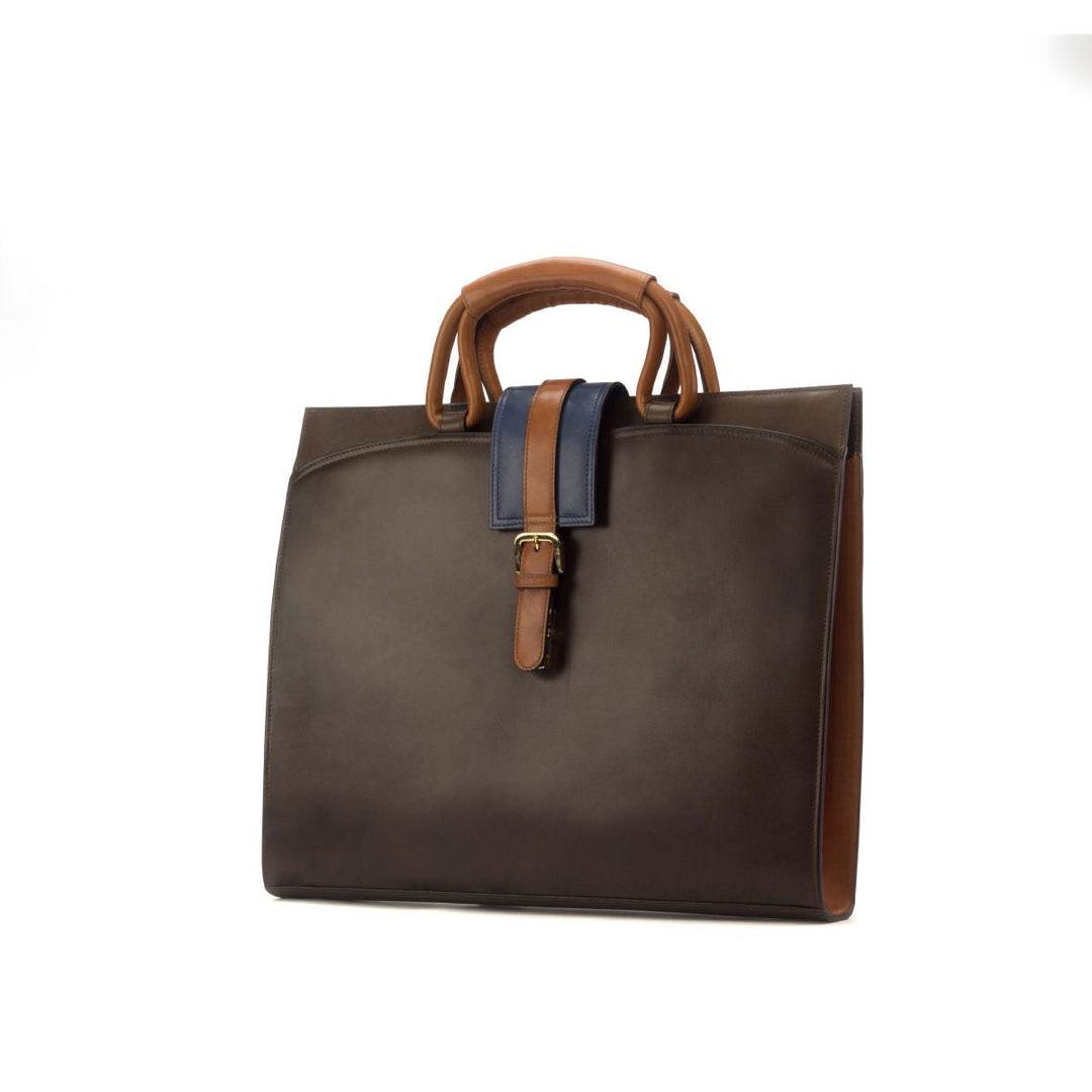 Briefcase Leather Brown Dark Brown 2876 - MERRIMIUM