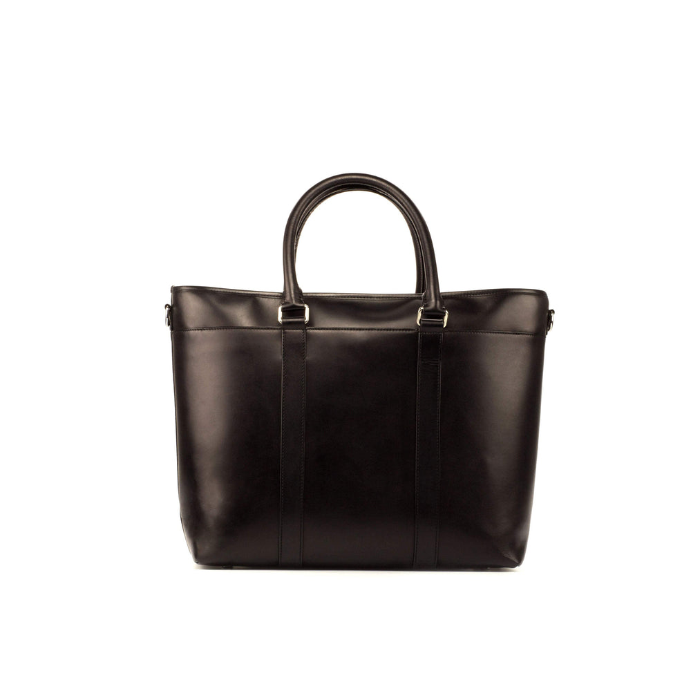 Casual Tote Bag Leather Black 3635 2- MERRIMIUM