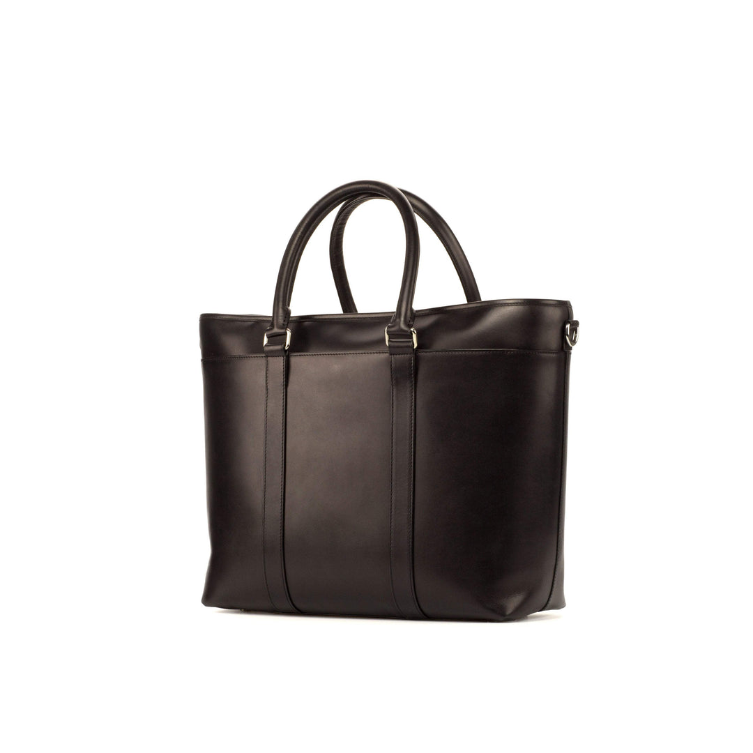 Casual Tote Bag Leather Black 3635 3- MERRIMIUM