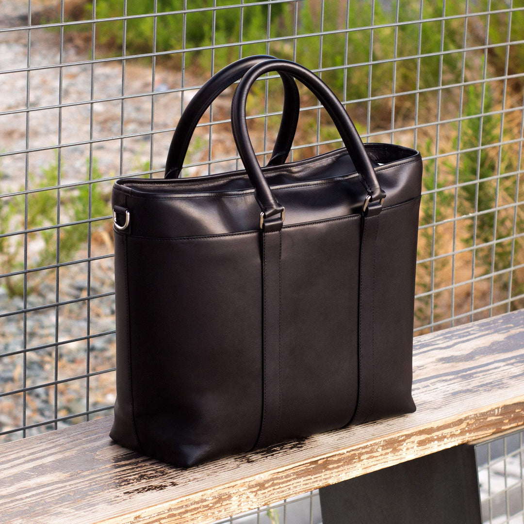 Casual Tote Bag Leather Black 3635 1- MERRIMIUM--GID-1938-3635