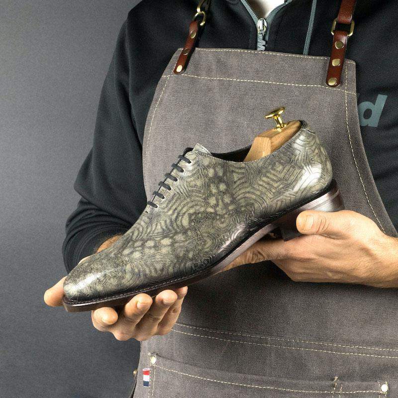 Chain Ash Patina Marble Wholecut Goodyear Welt Shoes Limited Edition-Wholesale - MERRIMIUM