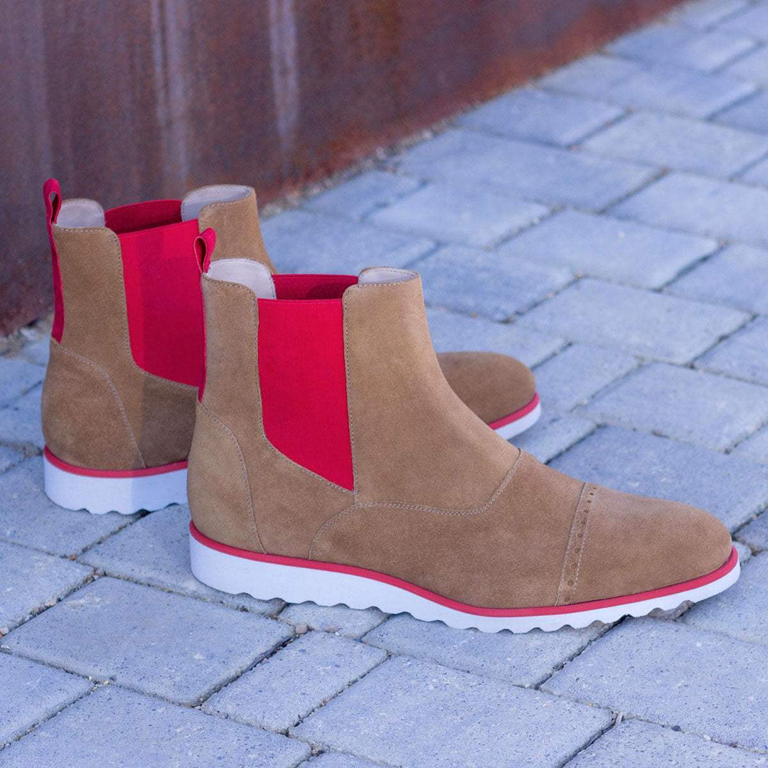 Chelsea Multi Boot-Kid Suede, Lux Suede, Red, Brown 1-MERRIMIUM--GID-1366-1981-wholesale