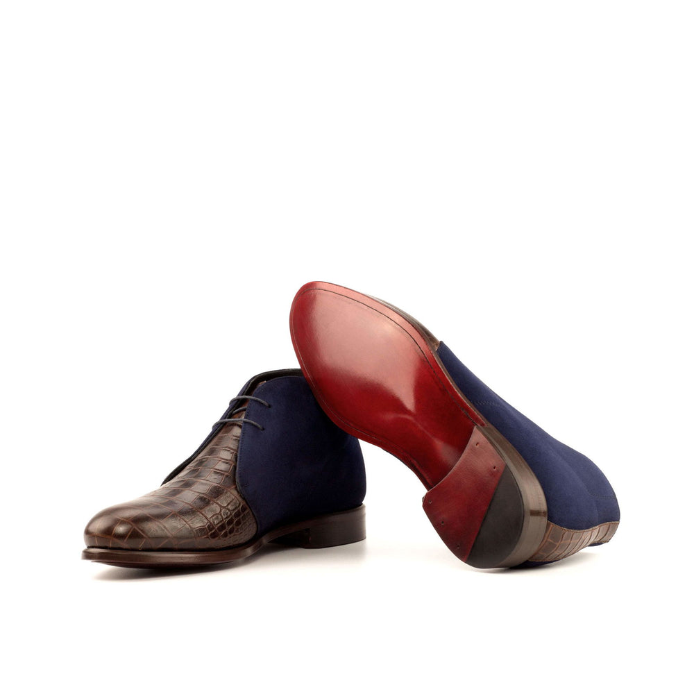 Chukka-Kid Suede, Painted Croco, Blue, Brown 2-MERRIMIUM-WS