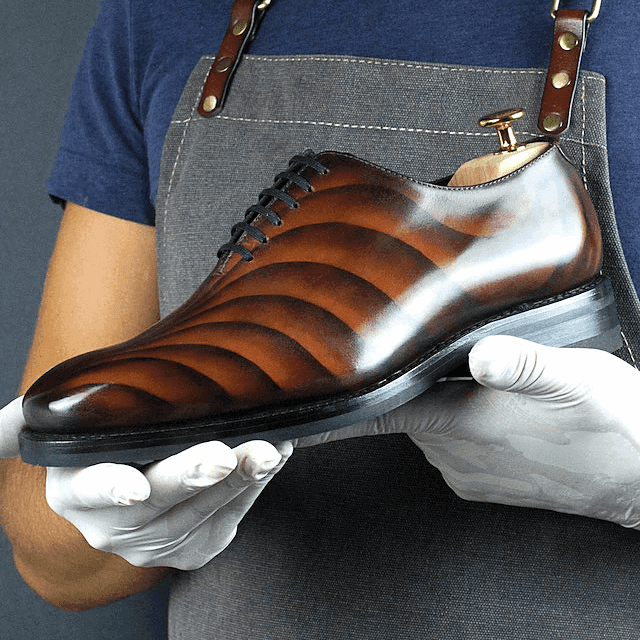 Cognac Dune Patina Wholecut Goodyear Welt Shoes Limited Edition-Wholesale - MERRIMIUM