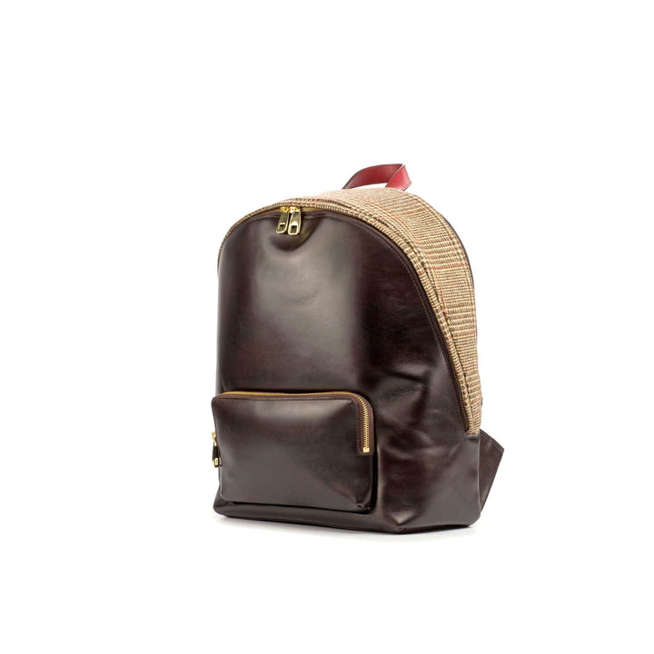 Custom Backpack Bag Leather Brown Dark Brown 4469 - MERRIMIUM