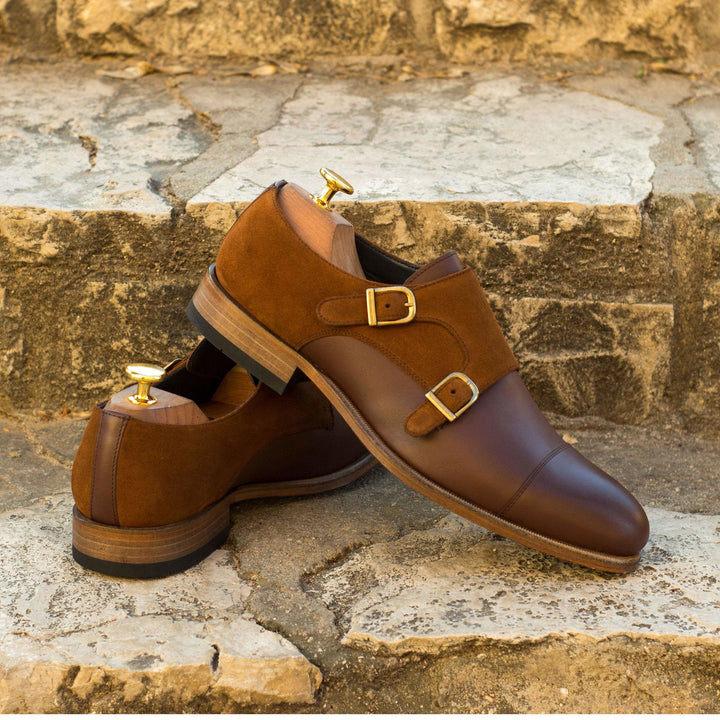 Double Monk-Suede, Box Calf, Brown 1-MERRIMIUM--GID-2869-4001