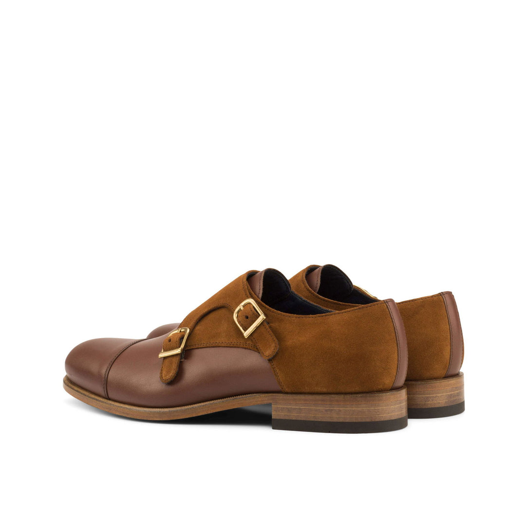 Double Monk-Suede, Box Calf, Brown 3-MERRIMIUM