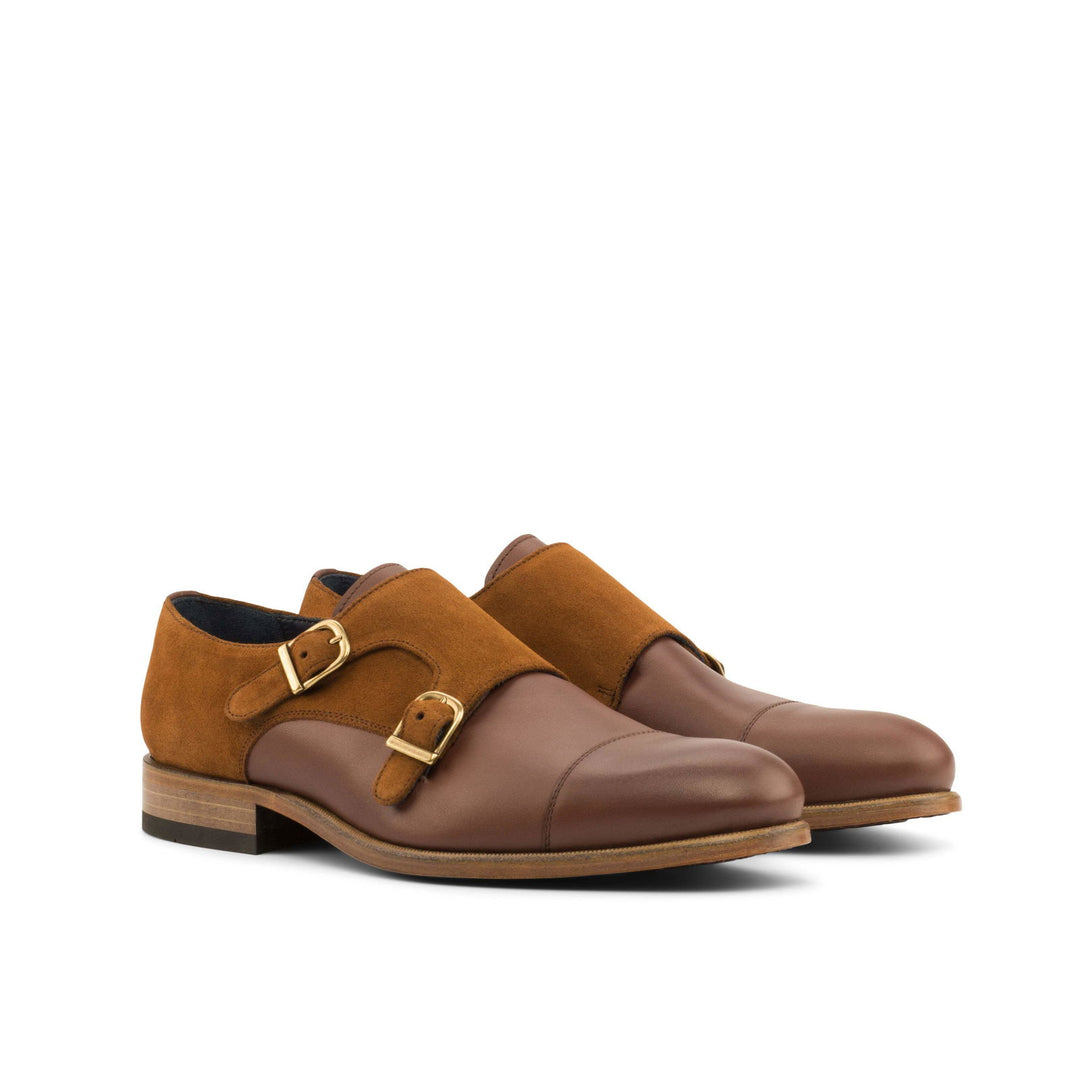 Double Monk-Suede, Box Calf, Brown 4-MERRIMIUM