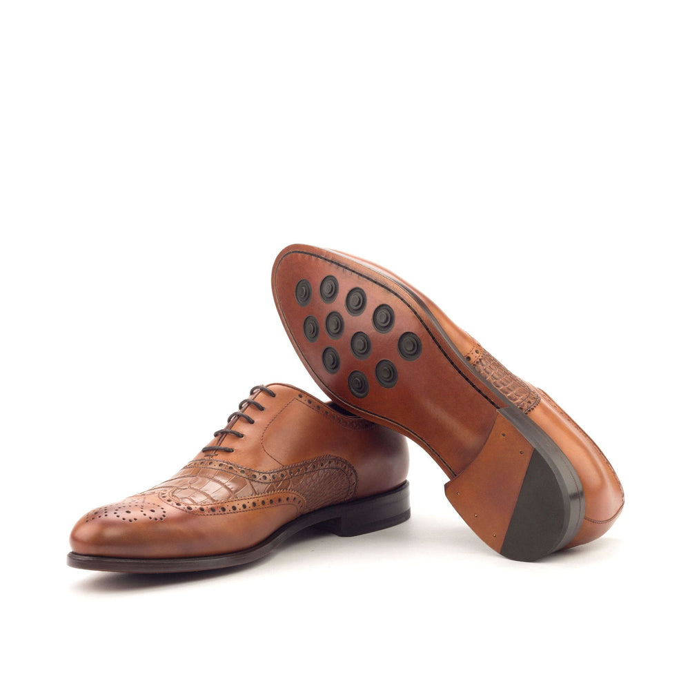 Full Brogue-Painted Croco, Painted Calf, Brown 2-MERRIMIUM-WS