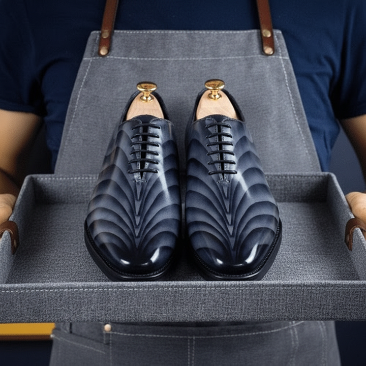 Men's Grey Dune Patina Wholecut Goodyear Welt Shoes Limited Edition