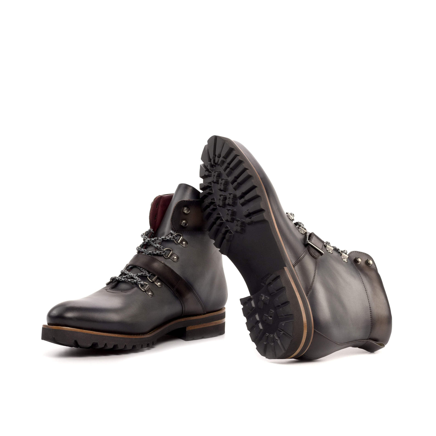 Hiking Boot-Painted Calf, Dark Brown, Grey 2-MERRIMIUM