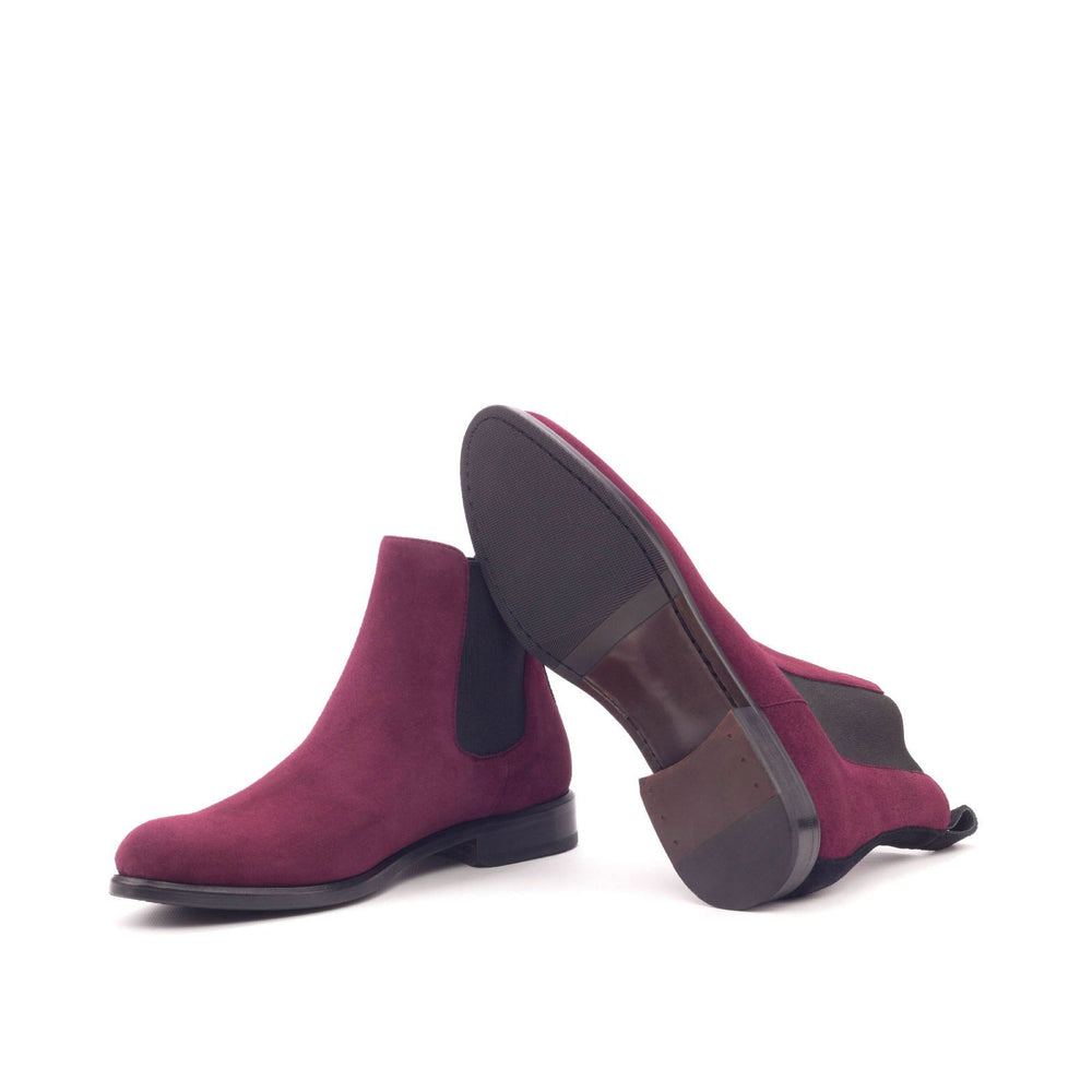 Ladies' Chelsea Boot-Kid Suede, Lux Suede, Burgundy, Black 2-MERRIMIUM-wholesale
