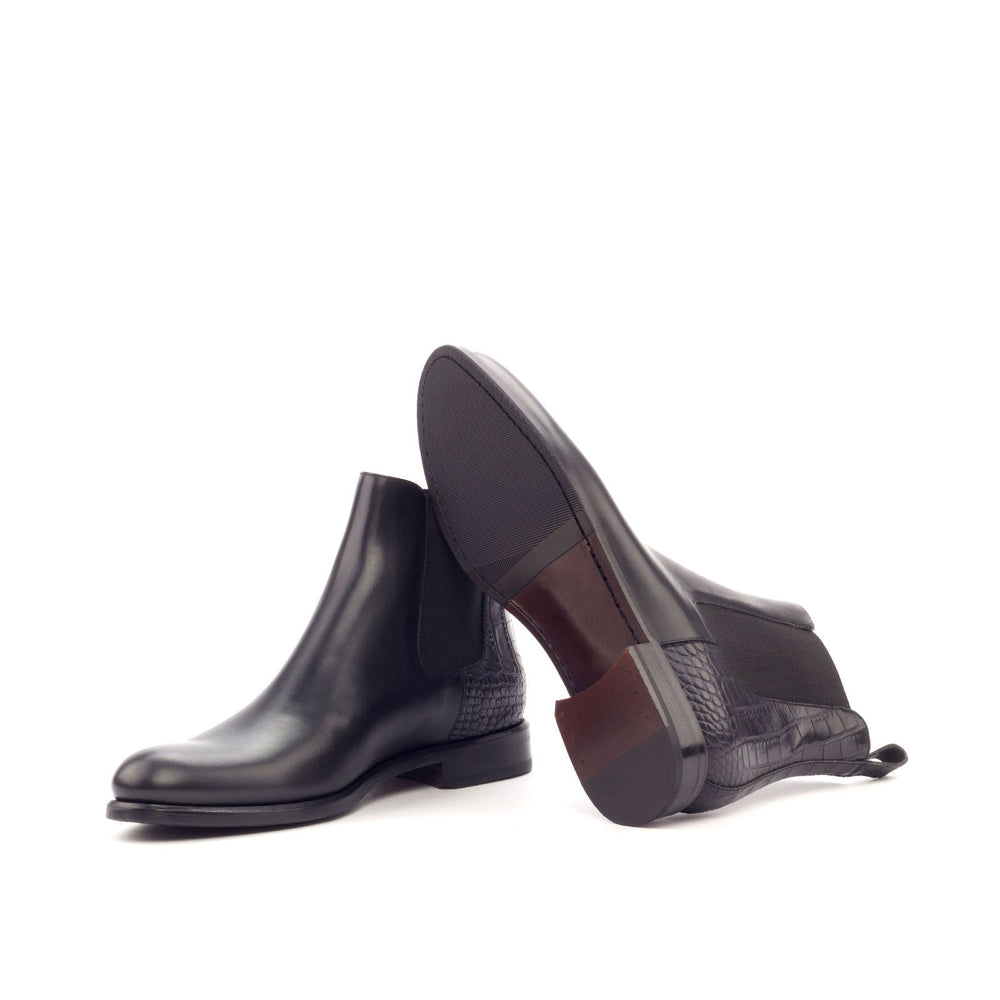Ladies' Chelsea Boot-Painted Calf, Painted Croco, Black 2-MERRIMIUM-wholesale