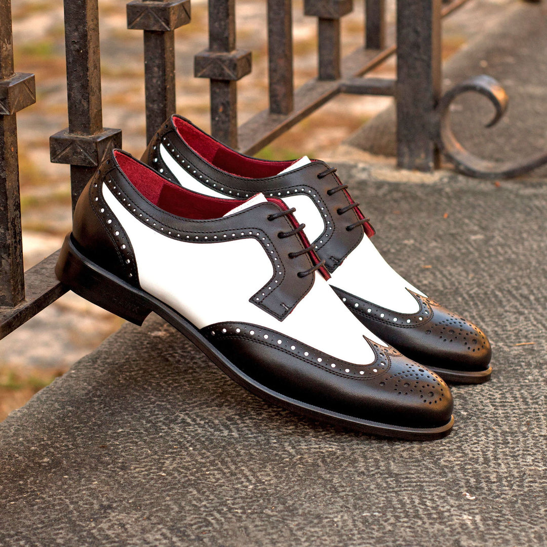 Ladies' Derby Wingtip-Box Calf, White, Black 1-MERRIMIUM-WS