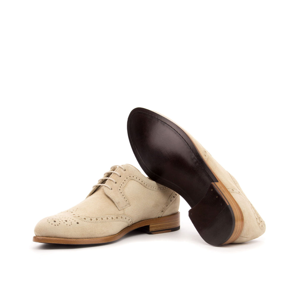 Ladies' Derby Wingtip-Kid Suede, Brown 2-MERRIMIUM-WS