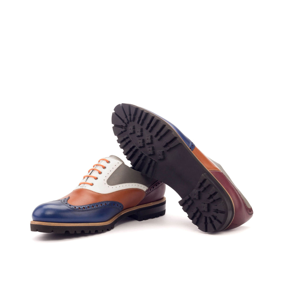 Ladies' Full Brogue-Painted Calf, Box Calf, Blue, Grey, Burgundy, White, Brown 2-MERRIMIUM-WS