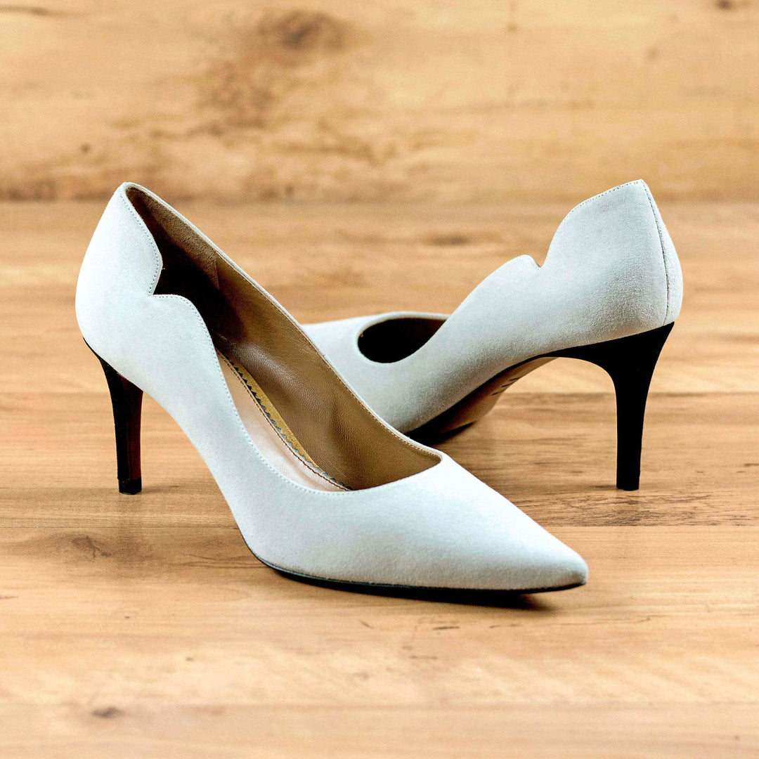 Ladies' Genoa-Italian Suede, Luxury Black, Stone Grey 1-MERRIMIUM-WS