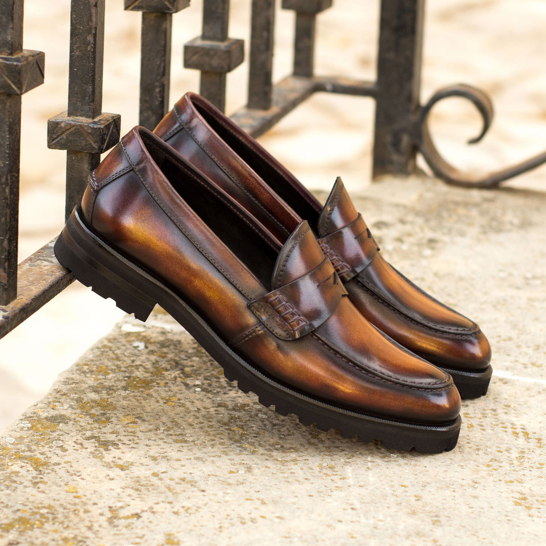 Ladies' Loafer-Patina, Burgundy 1-MERRIMIUM-WS