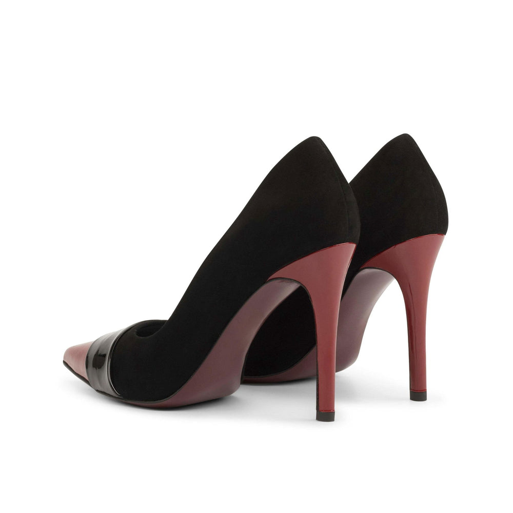 Ladies' Milan-Super Soft Patent, Italian Suede, Passion Red, Luxury Black 2-MERRIMIUM-WS
