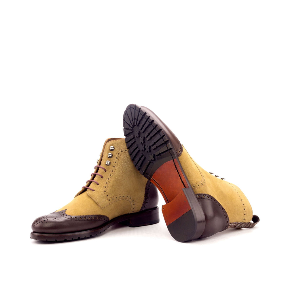 Ladies' Military Brogue-Lux Suede, Box Calf, Sartorial, Dark Brown, Brown 2-MERRIMIUM-WS