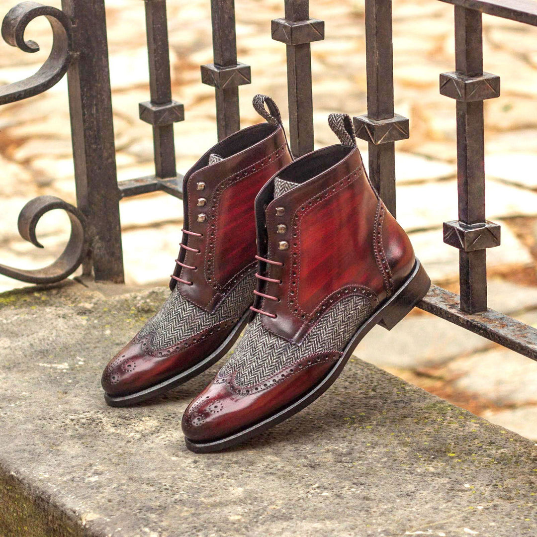 Ladies' Military Brogue-Patina, Sartorial, Burgundy, Grey 1-MERRIMIUM--GID-2367-3062-wholesale