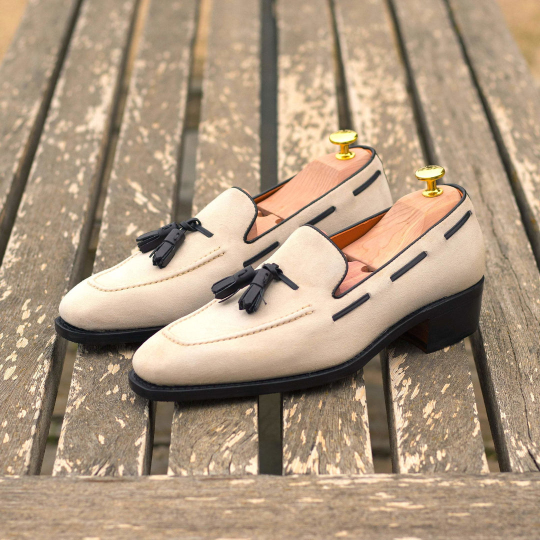 Loafer-Kid Suede, Box Calf, White, Black 1-MERRIMIUM-WS